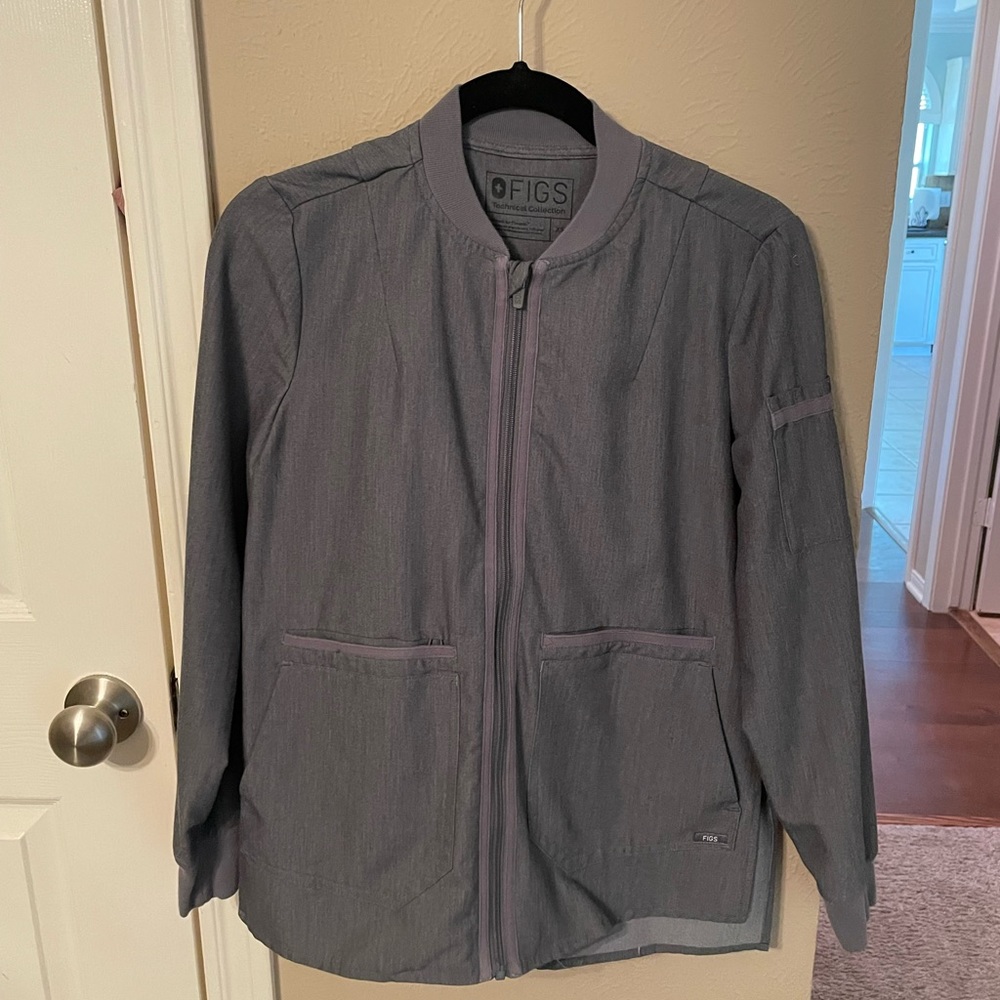 FIGS Gray Bellery Scrub Jacket Size XS